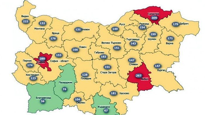 София-град и две други области отново са в червената COVID зона