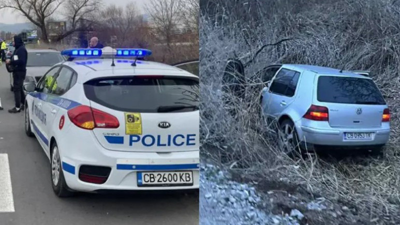 Пиян полицай предизвиква катастрофа, колегите му се чудят какво да го правят