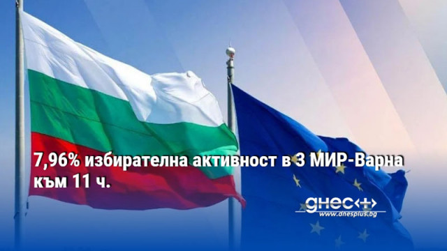 7,96% избирателна активност в 3 МИР-Варна към 11 ч.