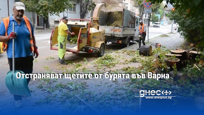 Отстраняват щетите от бурята във Варна