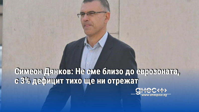 Симеон Дянков: Не сме близо до еврозоната, с 3% дефицит тихо ще ни отрежат