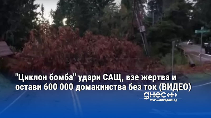 "Циклон бомба" удари САЩ, взе жертва и остави 600 000 домакинства без ток (ВИДЕО)