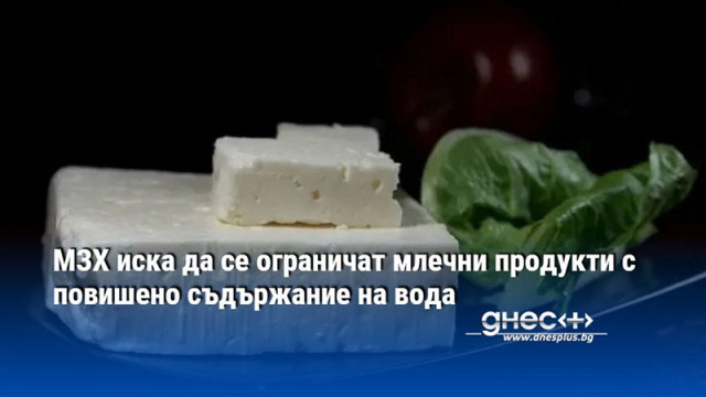 МЗХ иска да се ограничат млечни продукти с повишено съдържание на вода