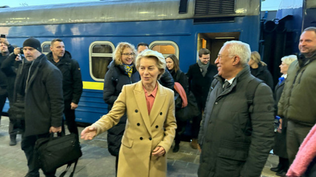 Лидерите на ЕС пристигнаха в Киев в знак на подкрепа: "В Украйна, за Украйна, с Украйна"